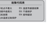 百尊热水器E1故障及维修方法详解（了解百尊热水器E1故障代码）