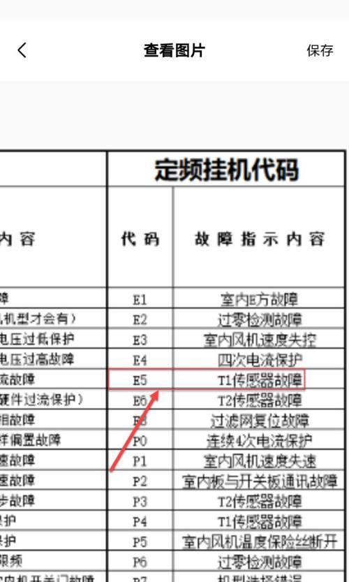 金万众空调故障代码解析（故障代码对应的解决方案及维修步骤）